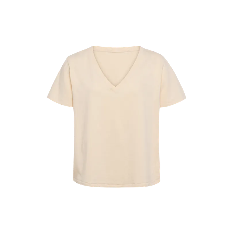 Vintage Cotton V-Neck Everyday T-Shirt | Bone