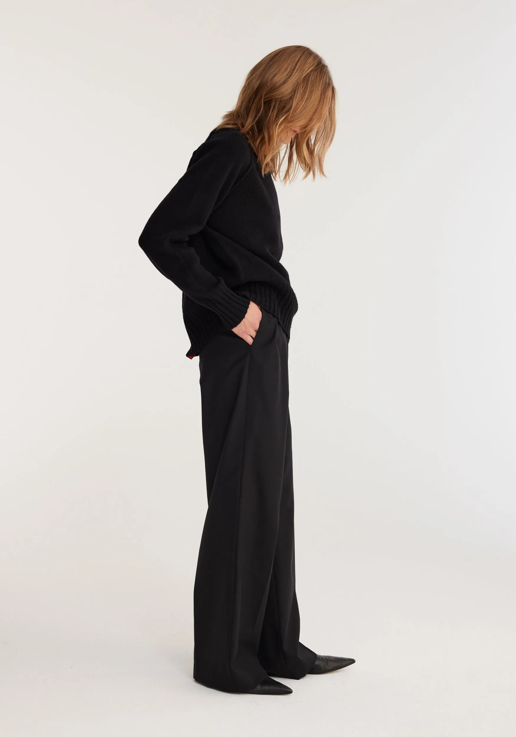 Wool cashmere sweater | noir