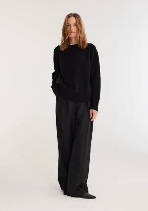 Wool cashmere sweater | noir