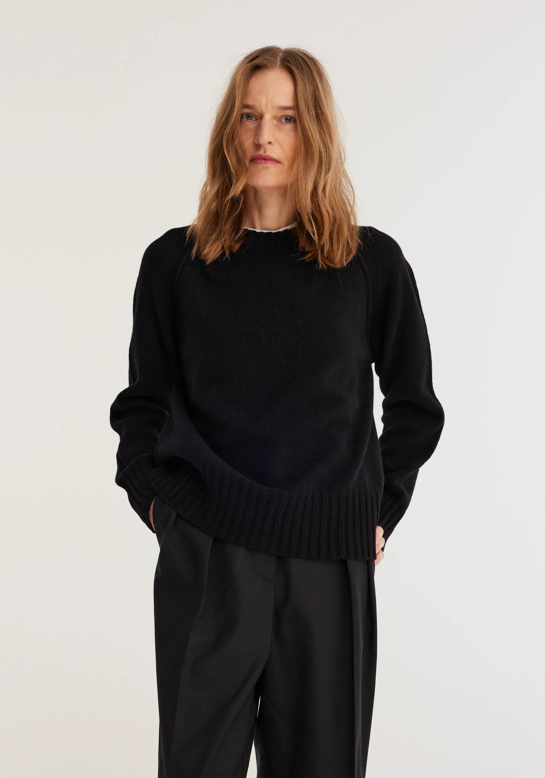 Wool cashmere sweater | noir