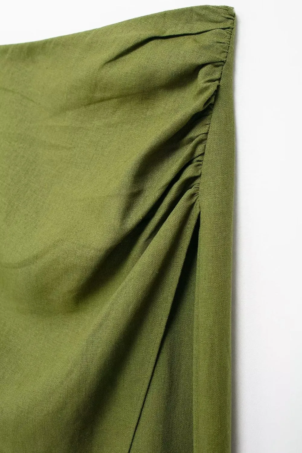 ‘Zoe’ Pleated Green Incorrect Mid-Length Skirt